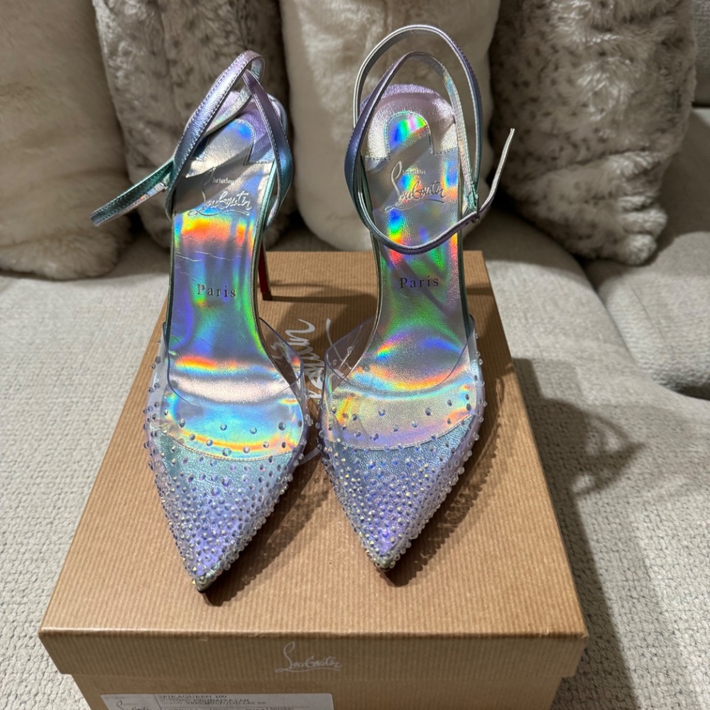 Christian Louboutin Spikaqueen Iridescent BNIB Size 11 - Picture 16 of 17